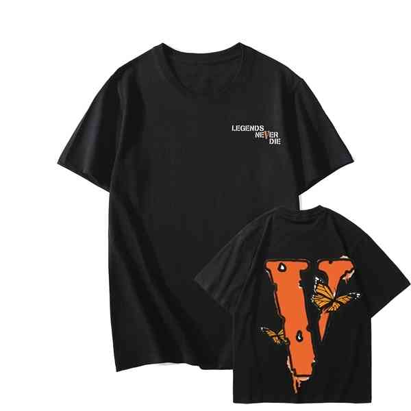

New Design T Shirt for Men Cotton Hip Pop Chic Style Legends Never Die Printed for Clothing Fashion Streetwear Women T-Shirts, White;black
