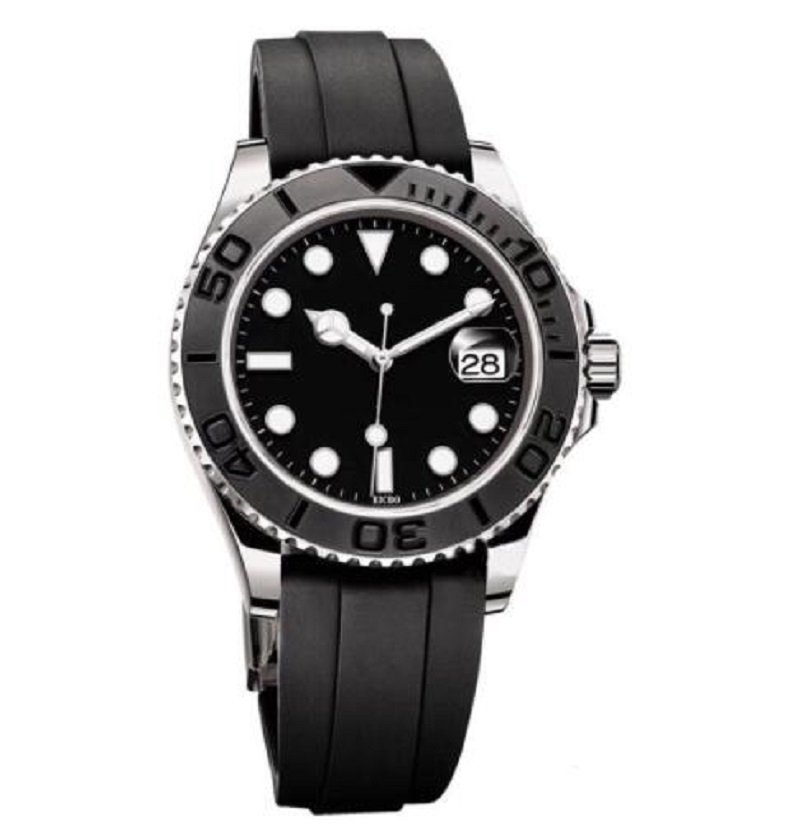 

Wristwatch, master, men's sports , automatic movement, ceramic watch ring, stainless steel case, rubber belt, folding buckle, wholesale, Slivery;brown