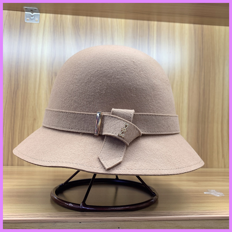 

Wholesale Ladies Bucket Hat Outdoor Fashion Formal Hat Wool Casquette Soild Women Caps Hats Mens High Quality Cap Fitted For Party D2111064F, Black