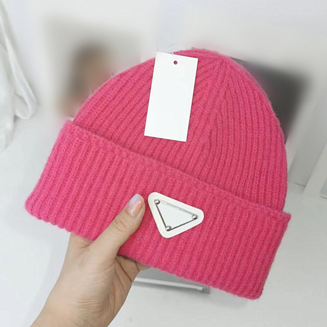 

New style Winter beanie men women leisure knitting beanies Parka head cover cap outdoor lovers fashion winters knitted hats Accessories gift, Pink