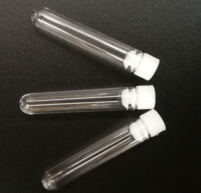 

2021 20ML 16x150mm clear plastic test tube with Push caps for scientific experiments, party, decorate the house, candy storage