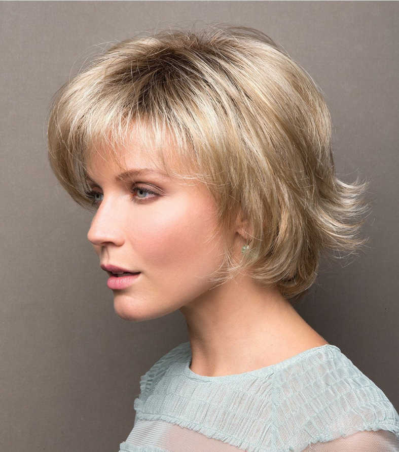 

12inch Short Curly Wig Head Cover Wig Lace Fashion Women's White Oblique Bangs, As the picture shows