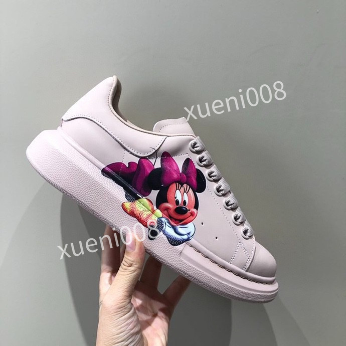 

2021 ladies graffiti white shoes Mens 35-41 leather casual shoe flowers Platforms Print pattern fashion personality wild couple sneakers women xrx200430, Choose the color