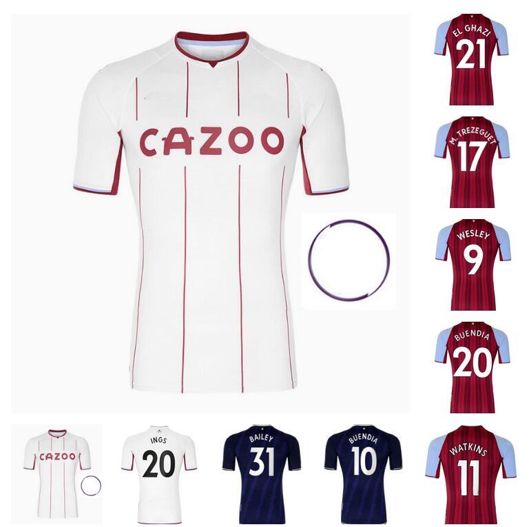 

21 22 Aston SOCCER JERSEYS Villa HOME 2021 2022 Samatta Targett GREALISH Wesley Douglas Luiz MCGIM FOOTBALL SHIRTS RED JERSEY, Black;yellow