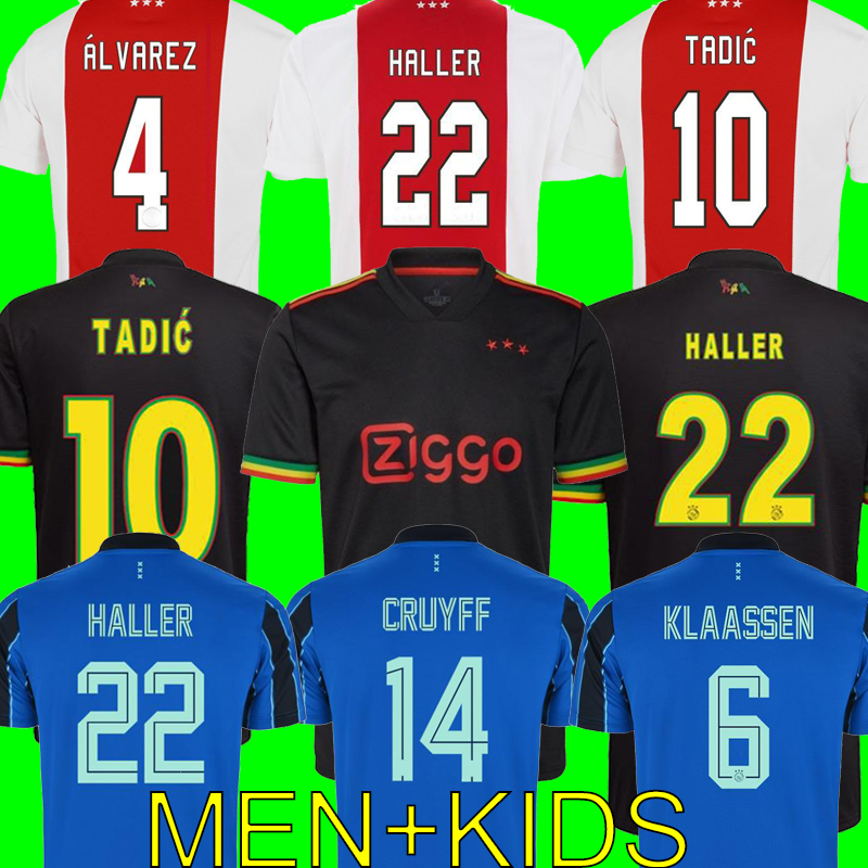 

21 22 amsterdam Soccer Jerseys 2021 2022 KUDUS GRAVENBERCH BERGHUIS KLAASSEN PROMES TADIC NERES CRUYFF Men Kids Kit Football Shirt Player ve, Black;yellow