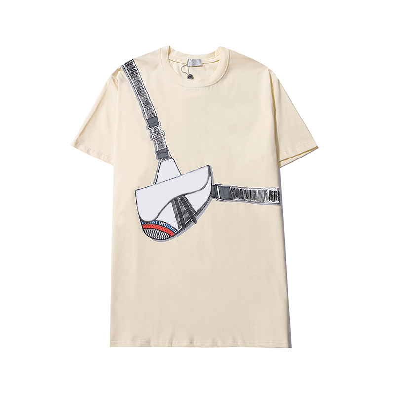 

Fashion 21SS Mens T Shirt High Quality Men Women tShirts Couples Casual Short Sleeve Man Round Neck Tees 5 Colors M-3XL w111, White;black