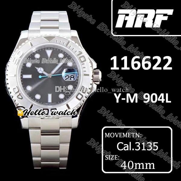 

ARF 40mm Y-M 116622 Watches Dark Rhodium Dial Blue Hands Cal.3135 ETA 3135 Automatic Mens Watch SH3135 904L Steel Case Bracelet 3 Colors HWRM Hello_Watch, Original box (no watch)