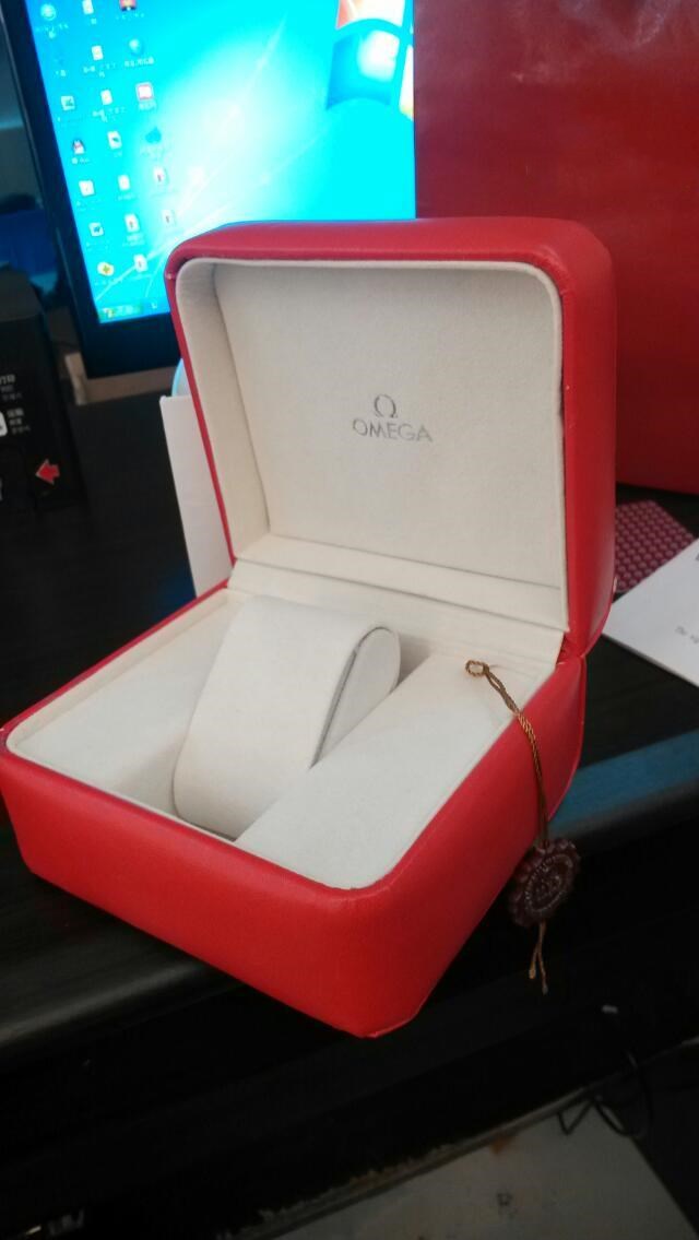 

new square red for Watch box watch booklet card tags and papers in english watches Box omega Original Inner Outer Men Wristwatch box