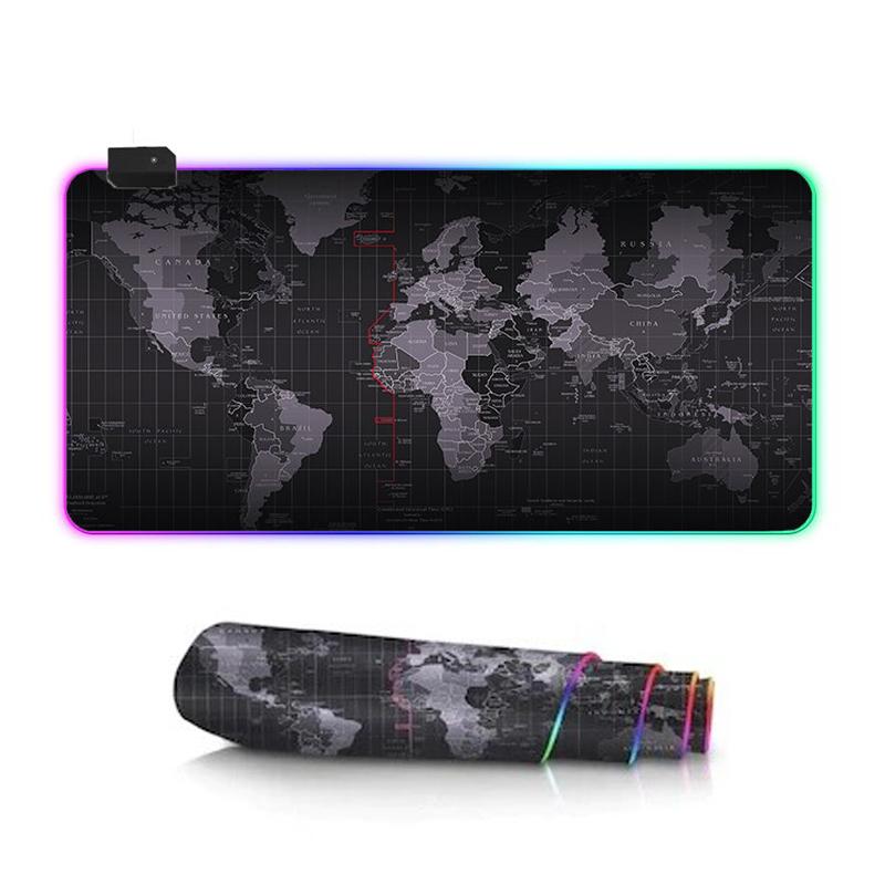 

Mice Royal Kludge Non-Slip Ergonomic Custom Print Gaming Mousepad With RGB Backlit Natural Rubber Desk Mat Keyboard Pad 30x80cm