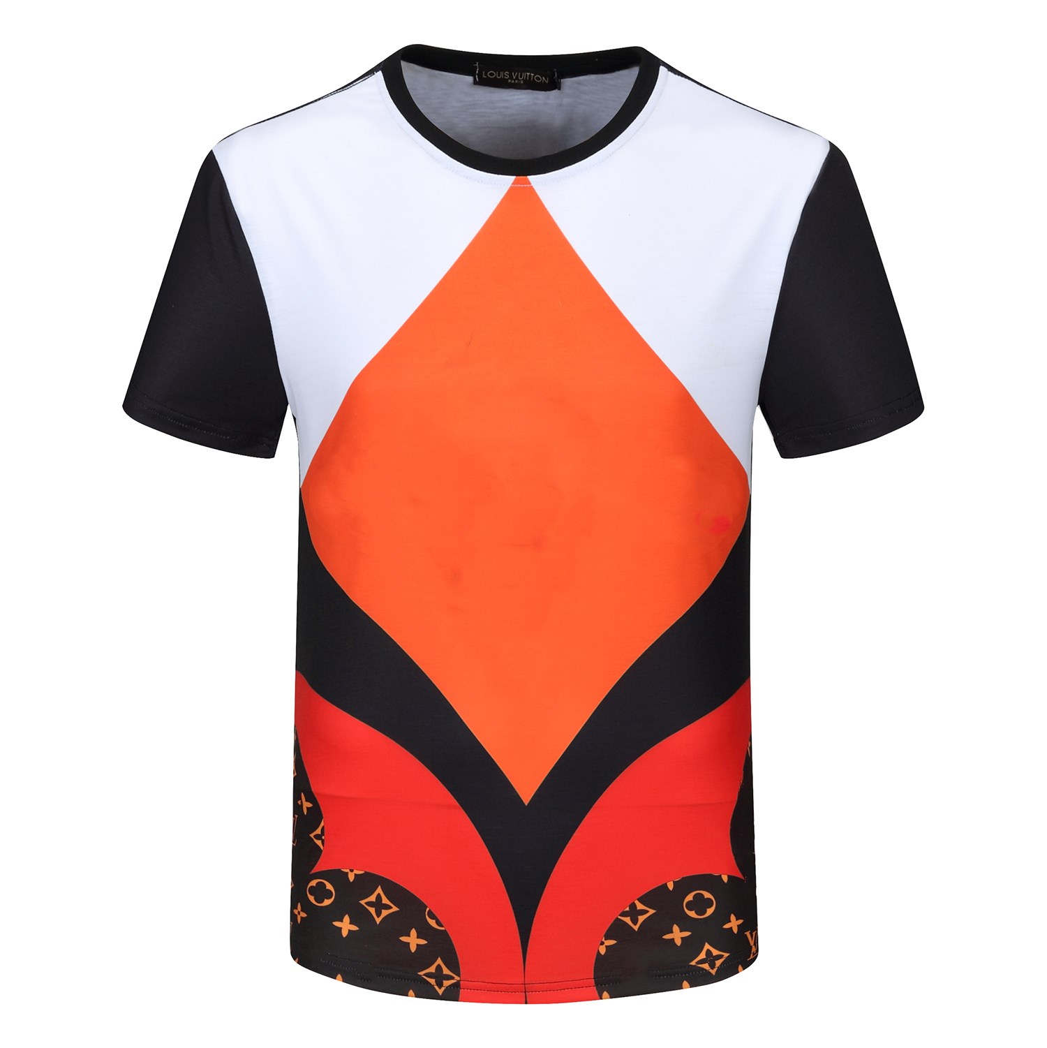 

2021 summer men's T-shirt blended cotton wrinkle-resistant breathable casual style size S-3XL, White;black
