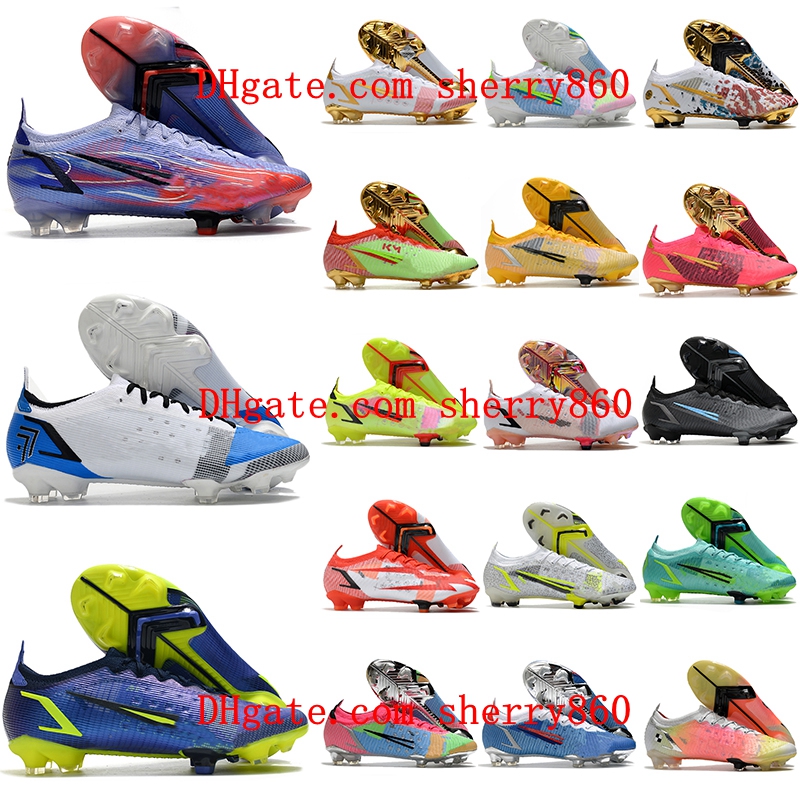 

Mens Soccer Shoes Mercurial Vapores XIV 14 Elite FG Low Cleats CR7 Ronaldo Impulse Outdoor Leather Comfortable Knit ACC Football Boots, As picture 13