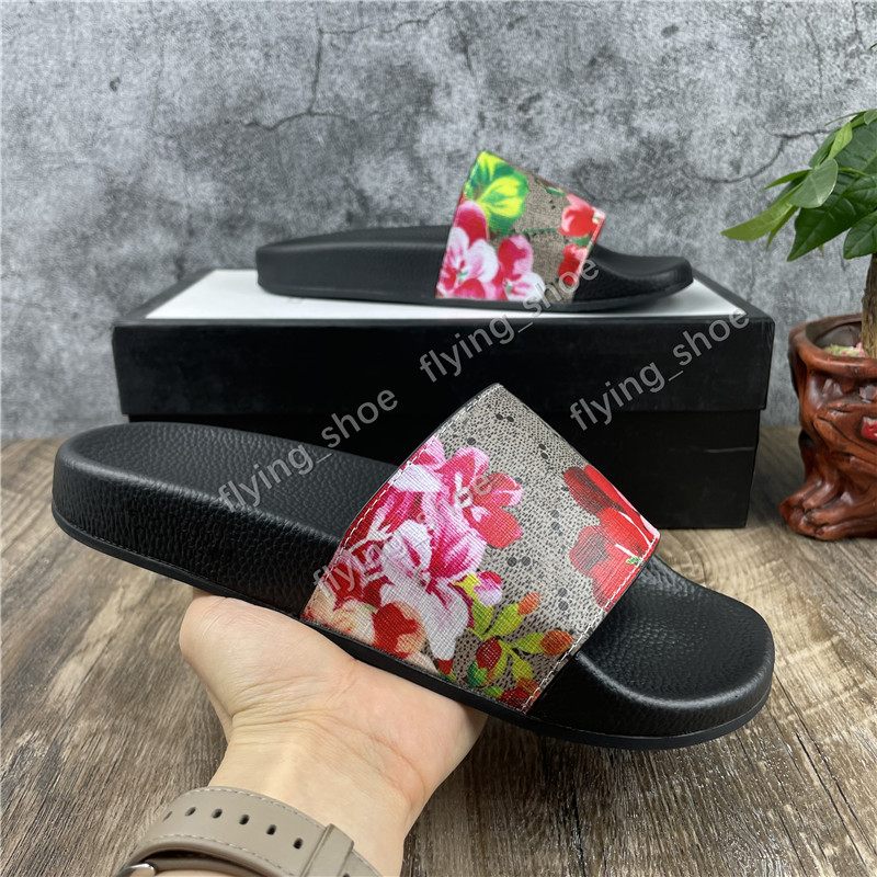 

High Quality Mens Womens Summer Sandals Beach Slide Home Slippers Ladies Bathroom Flat Sliders Trendy Shoes Print Leather Rubber Flowers Bee Snake Cat Tiger, Color01