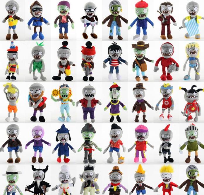 

40 styles Vegetable plush Dolls 30cm Classic game Zombie toys Cute simulation christmas gift, Multicolor