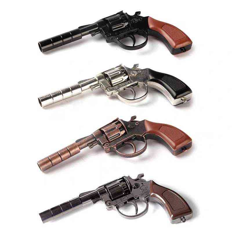 

foreign metal toy revolver match gun paper bubble grab children's nostalgic toys