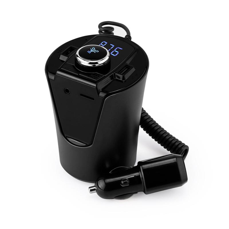 

& MP4 Players Wireless BT Cup Holder Car FM Transmitter Kit MP3 Music Player With Dual USB Port Handsfree For LG