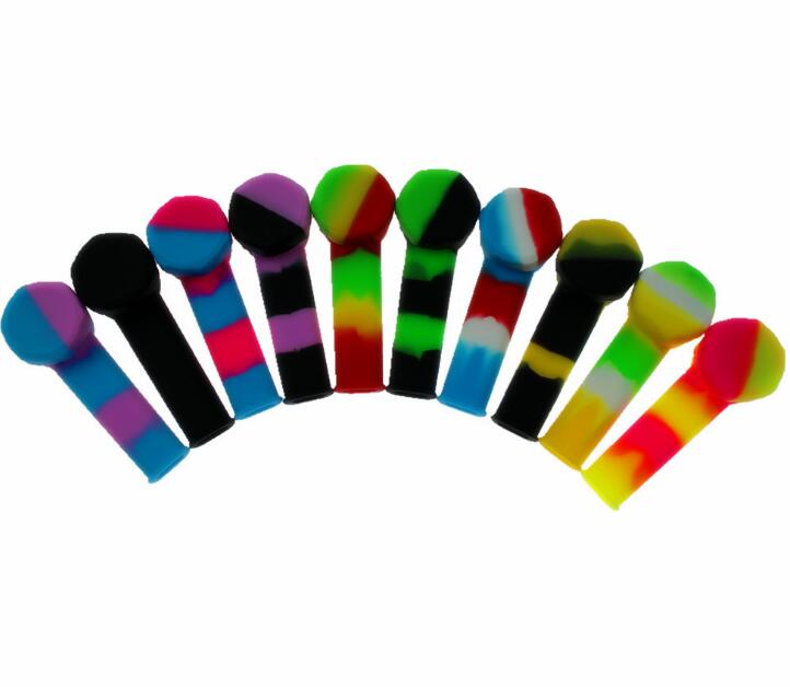 

colorful Silicone pipe environmentally friendly tie-dye portable smoking set