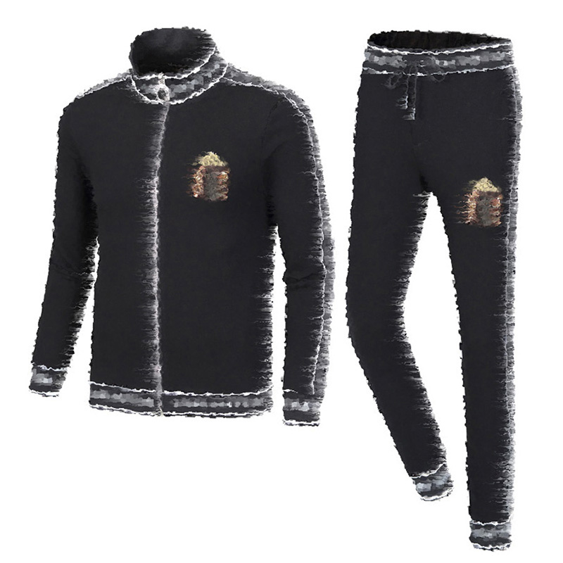 

Men Tracksuit Casual Rainbow Print Long Sleeve Tops + Pants Women Suit Hip Hop Sport Two Pieces Suits Fashion Autumn Couple Sets, 13