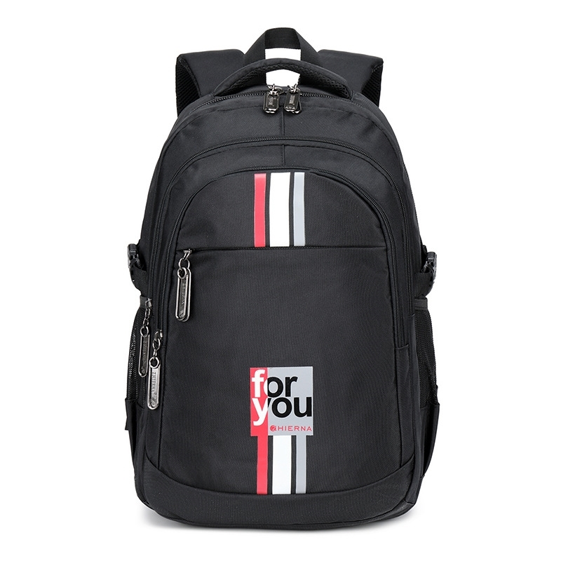 

Schoolbag fashion trend men's Korean backpack middle school student schoolbag, Light gray