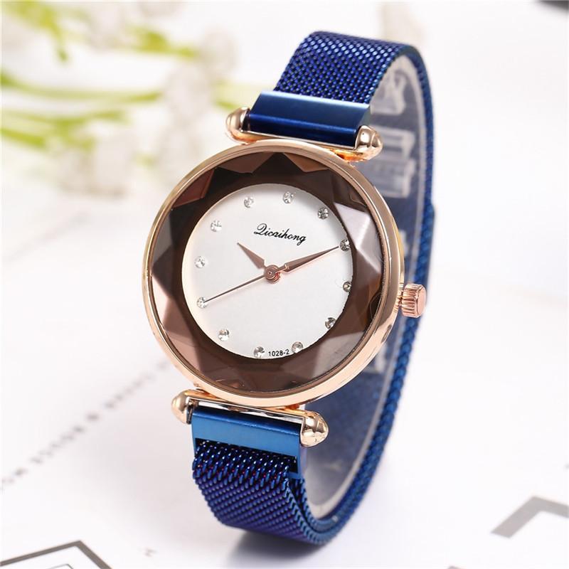 

Fashion Luxury Ladies Crystal Watch Waterproof Rose Gold Steel Mesh Quartz Women Watches Top Brand Clock Relogio Feminino A4 Wristwatches, Black