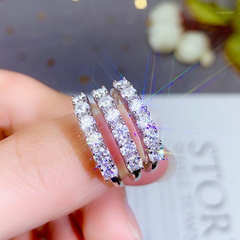 

Cluster Rings Moissanite Ring For Women Engagement Gift 0.1CT 3mm VVS1 Lab Diamond Test Passed Real 925 Soild Sterling Silver Free Ship, Golden;silver