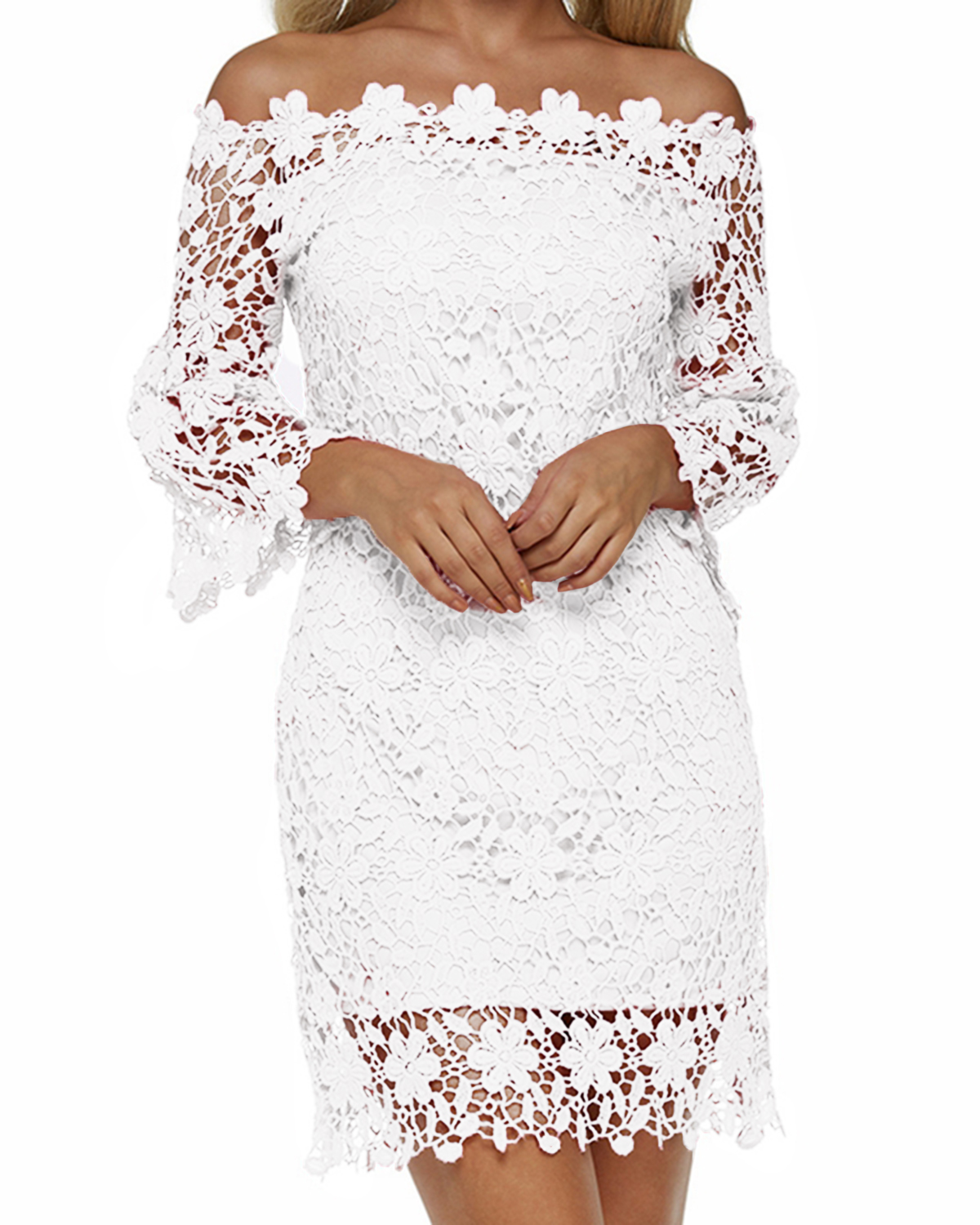 

2021zanzea 2021 women mini dress summer lace solid off shoulder slash neck flare sleeve party dresses elegant prom vestidos, Black;gray