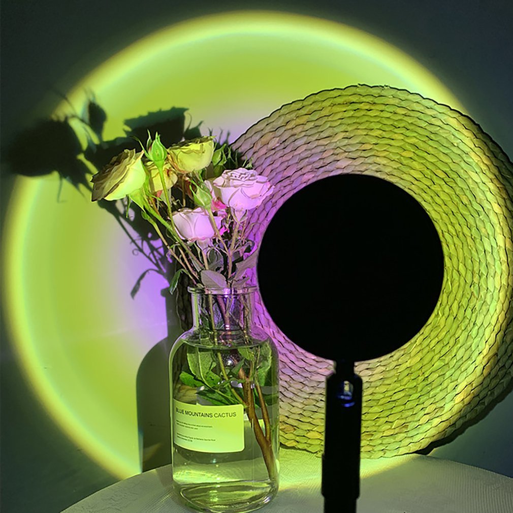 Usb Sunset Lamp Rainbow Sphere Led Nightlight Sunset Projector Lamp Bedroom Decor Background Home Decoration Colorful lamp-image-692403639