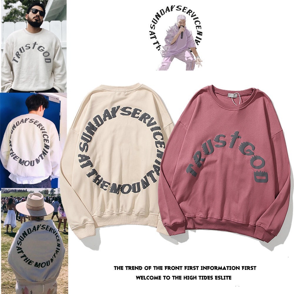 

2020 new designers Mens Hoodie luxurys Sunday Service Holy Spirit CPFM Sunday tie dyed mens and womens sweater three dimensional printing hi, Black