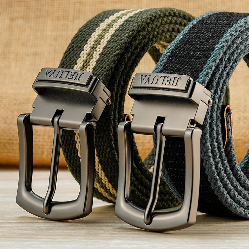 

Belts Canvas Military Tactical Belt Man Alloy Pin Buckle Stripe Casual Jeans Women High Quality Outdoor Belts130 140 150 160cm, Black;brown