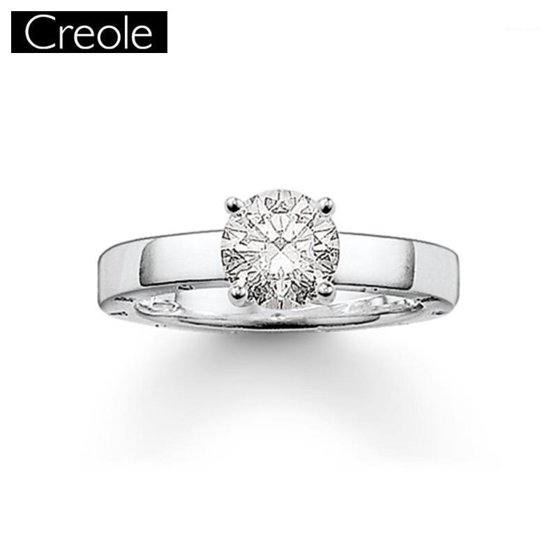 

Cluster Rings Classic White CZ 925 Sterling Silver Gift For Women, Europe Style Jewelry Eternity Fashion Wholesale1