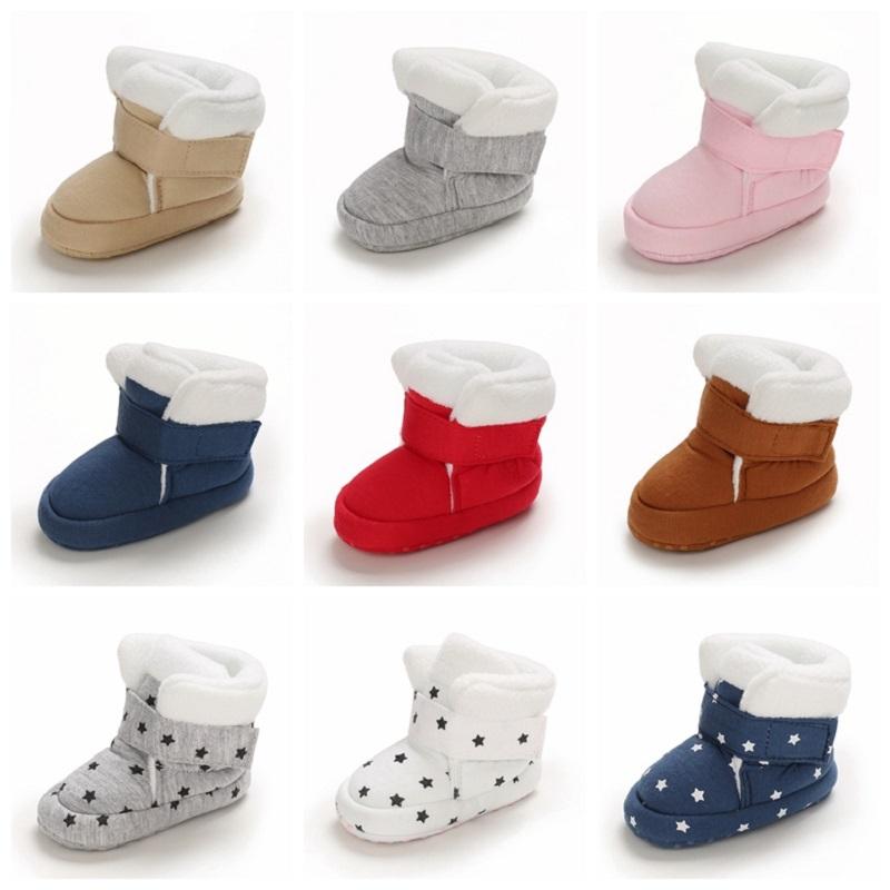 

Boots Born Baby Socks Shoes Boy Girl Solid Color/Star Toddler First Walkers Booties Cotton Comfort Soft Anti-slip Warm Infant, Black;grey