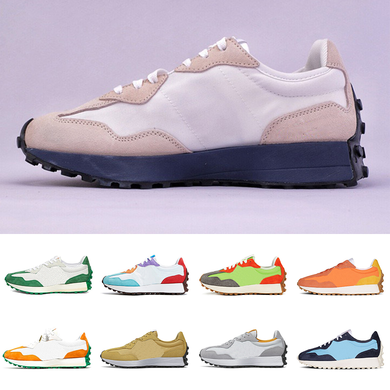 

Newest Arrival New-327 Running Shoes Men Women Sneakers Soft Yellow Grey Mesh Navy White Blue Neo Flame Sport Trainers Walking Wholesale Factory Size 36-45, D48 blue gold 40-45.jpg