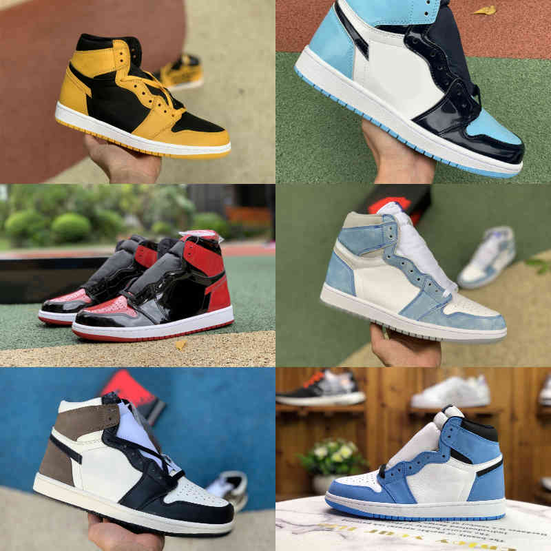 

Jumpman University Blue 1 1s High Basketball Shoes Mens Women Candy Turbo Green Bred Patent Unc Pollen Hyper Royal Chicago Black Toe DARK MOCHA Brand Trainer Sneakers, Please contact us