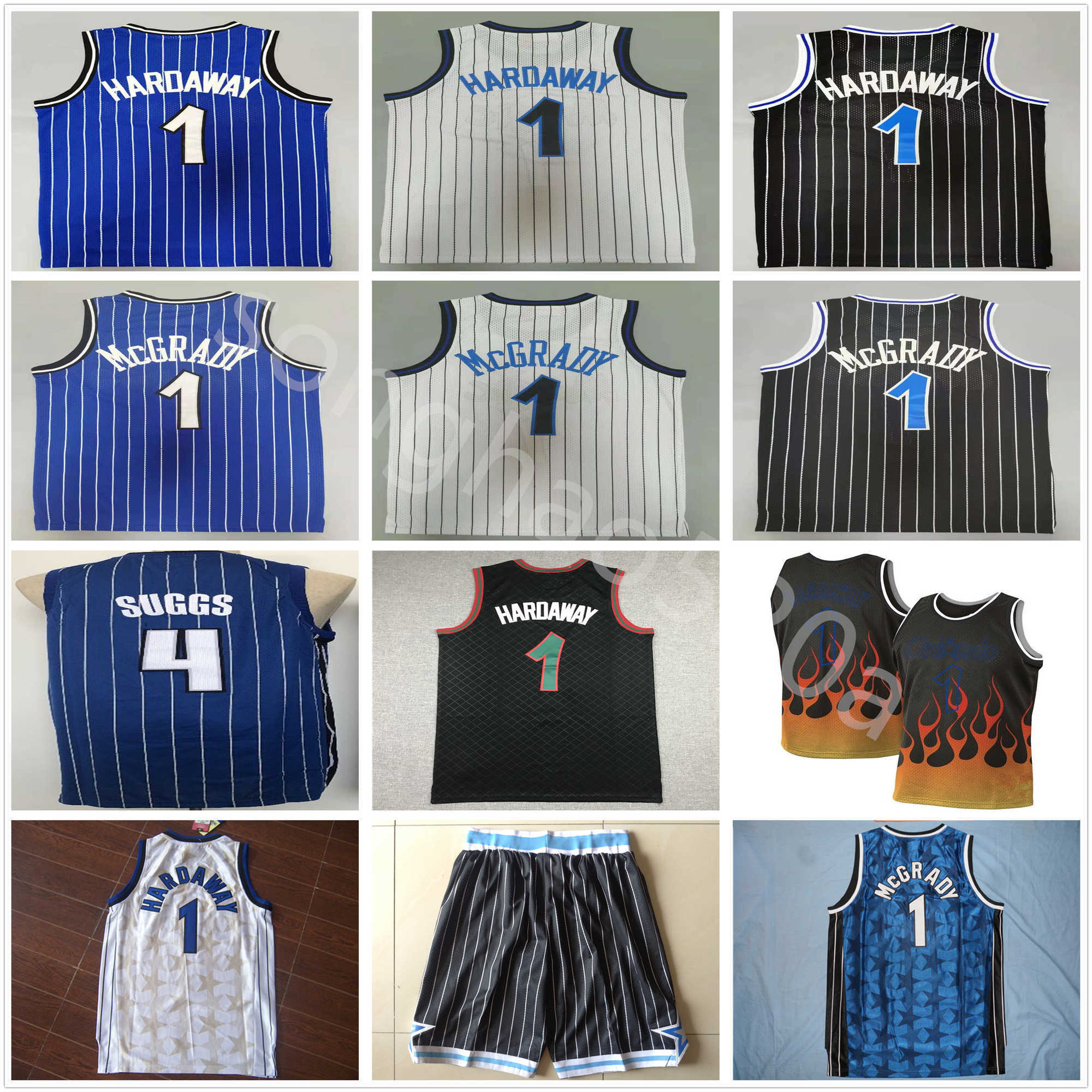 

Mens 4 Jalen Suggs basketball Tracy 1 Mcgrady Penny 1 Hardaway Jerseys Jonathan 1 Isaac Retro 32 stripe Blue white black, 32 black