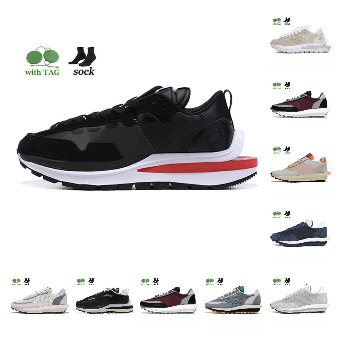 

Fashion shoes Luxury Designer Women Mens Running Shoes Pegasus Triple Black LD Waffle White Sail Gum Undercover Night Maroon Fragment Wolf Grey Nylon Sneakers 36-45, B15 36-45