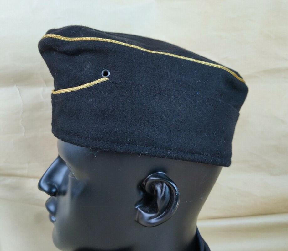 

Wide Brim Hats WWII GERMAN WH WEHRMACHT General BLACK WOOL GARRISON CAP HAT FULL SIZES