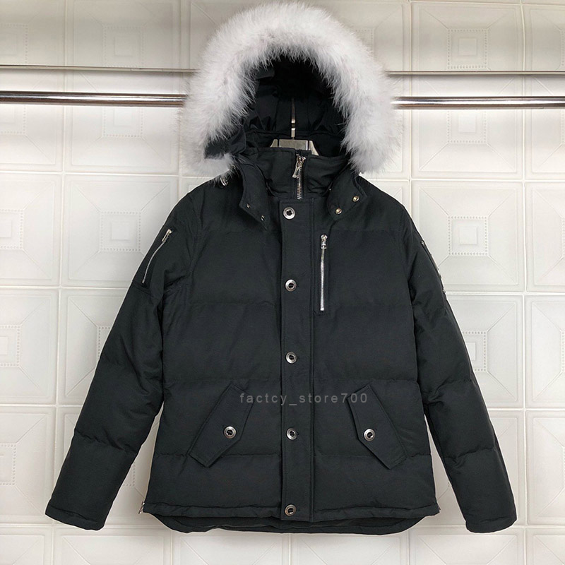 

2021-2022 Top New Men Casual Down Jacket Coats Mens moose Outdoor Warm Man Winter Coat Outwear Jackets Parkas canada knuckles Doudoune, Red-black fur