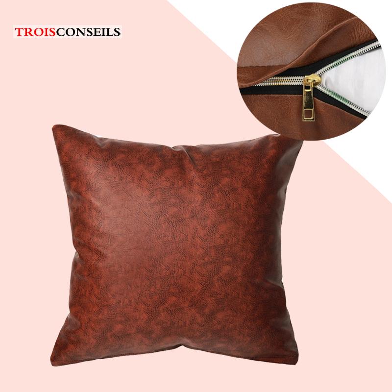 

Cushion/Decorative Pillow Light Luxury PU Cushion Cover 45x45cm Throw Pillows Modern Faux Leather Sofa Couch Decorative Without Filling, 01