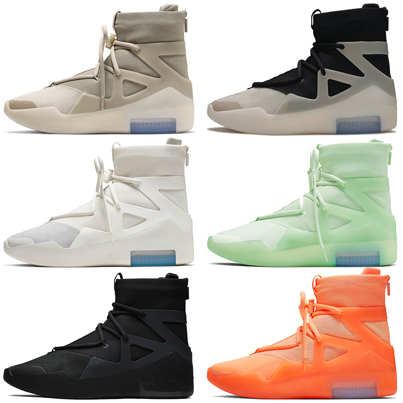 

Top Quality Fear of God X 1 Mens Basketball Shoes Nlke Triple Black String The Question Amarillo Orange Pulse Frosted Sail Men Sports Sneake