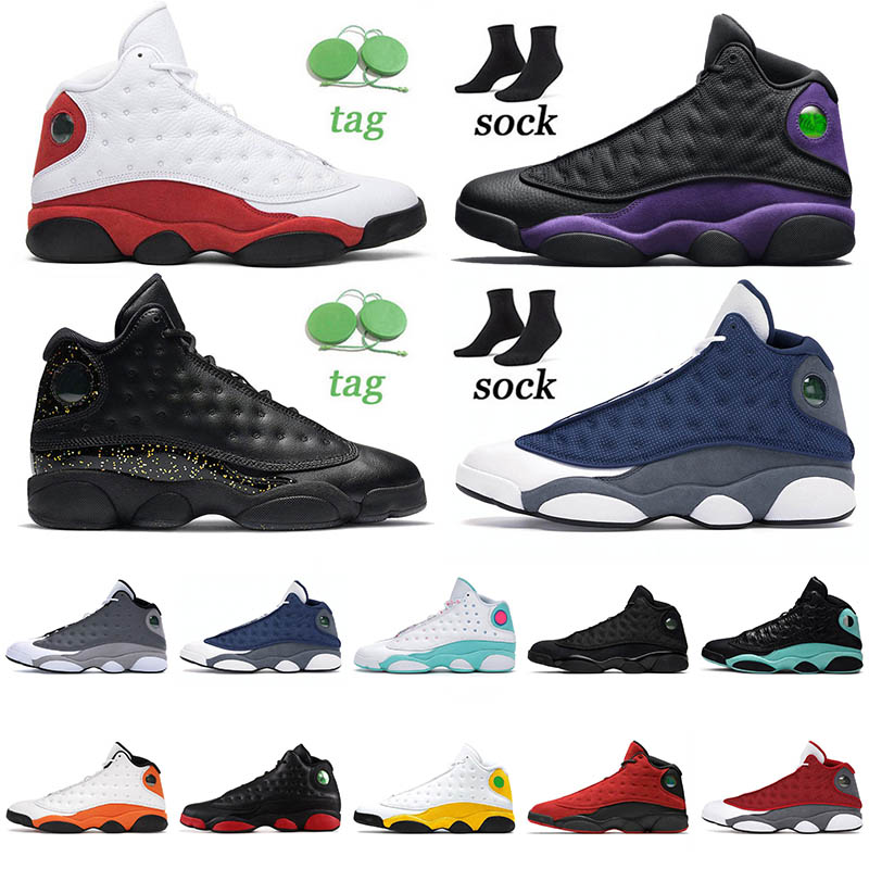 

2021 Arrival Basketball Shoes Court Purple Jumpman Snekaers Air Jordon 13 13s XIII Flint Chicago Black Cat Retro Starfish Singles Day Reverse Trainers Sports 36-47, C44 singles day 40-47