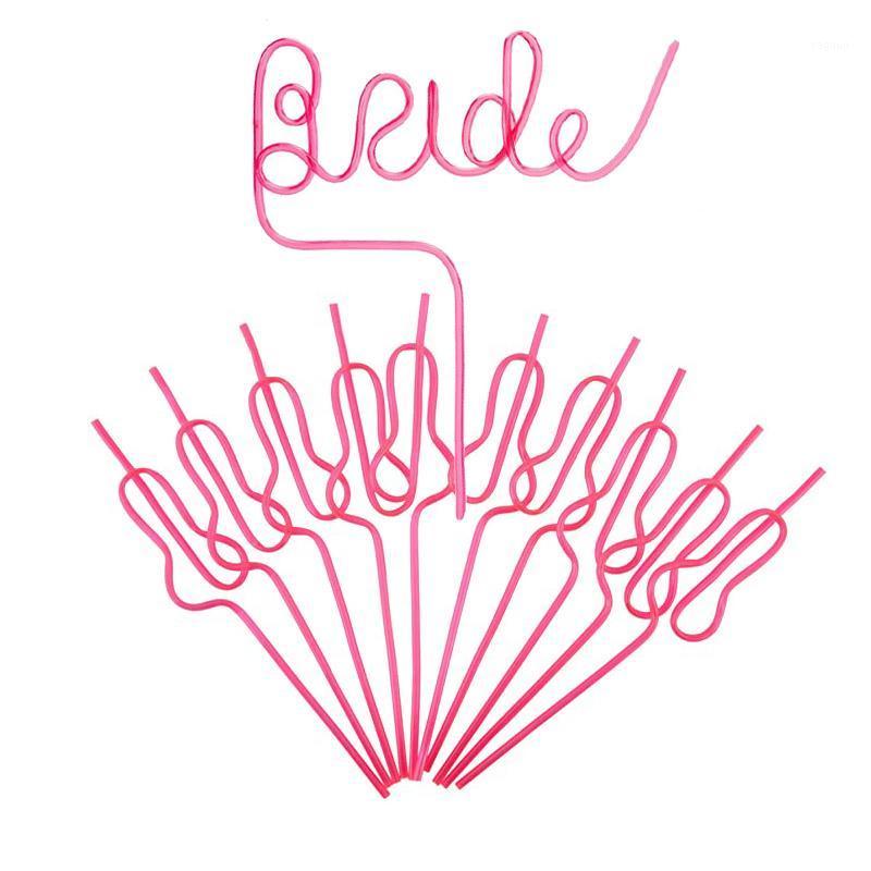 

Hen Party Team Bride Straws Bachelorette Favors Straw For Decorations Supplies Disposable Dinnerware