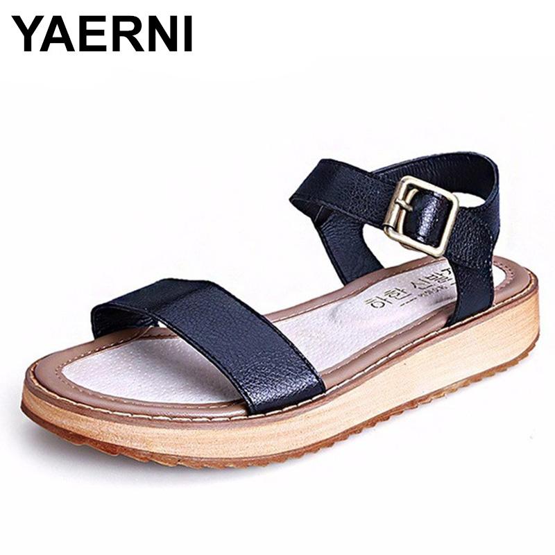 

Wedges Platform Women Sandals Summer Ladies Flat Shoes Woman Rocking Casual Comfort Beach Large Size 43, Black