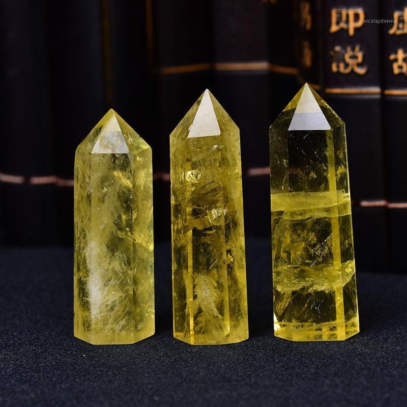 

Decorative Objects & Figurines 1pc Natural Crystal Point Citrine Healing Obelisk Yellow Quartz Wand Beautiful Ornament For Home Decor Energy