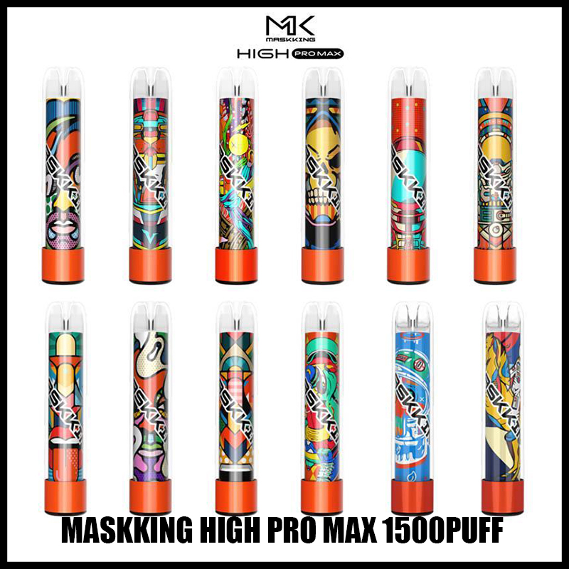 

Maskking High Pro Disaposable cigarettes Vape Pen Price 1500 Puffs 4.5ml 5% Capacity Free 850mah Battery 13 color VS Gunnpod Dual-X MAX bang xxl air bar max puff plus