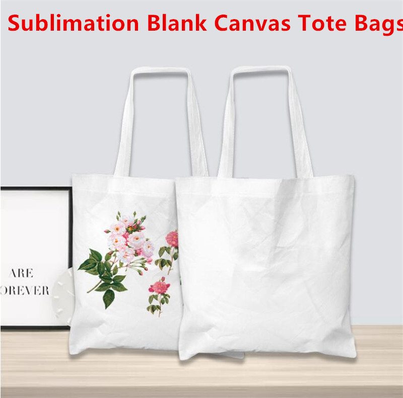 

Sublimation Canvas Bag Sublimation Blank Canvas Tote Bags Reusable Grocery Bags for DIY Crafting and Decorating