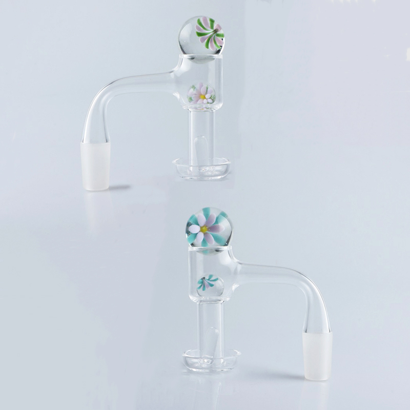 

Fully Weld Beveled Edge Smoking Terp Slurper Quartz Banger Nails With Built-In-Flower Glass Beads And Clear Pill