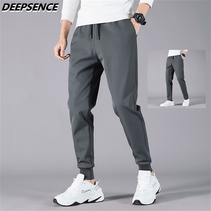 

Men Sports Pants Autumn Slim Microelasticity Casual Pants Men Trend Sweatpants Male Solid Color Pencil Pants Men Clothes 211108, Army 719