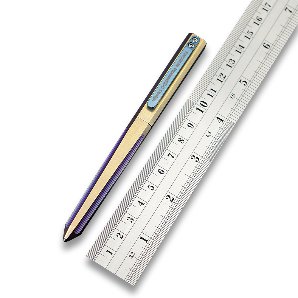 TWOSUN TC4 Titanium Alloy Tactical PenSelf Defense Writing Office Pocket Outdoor EDC Tool Broken Window Pen TS-PEN17-Colour-image-698791860