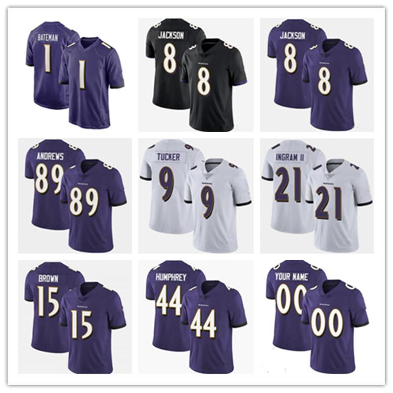 

Rashod Bateman Custom Men Women Kids 8 Lamar Jackson Football Jersey Mark Andrews 9 Justin Tucker 5 Marquise Brown Humphrey McSorley Patrick Queen 4XL 5XL, Red