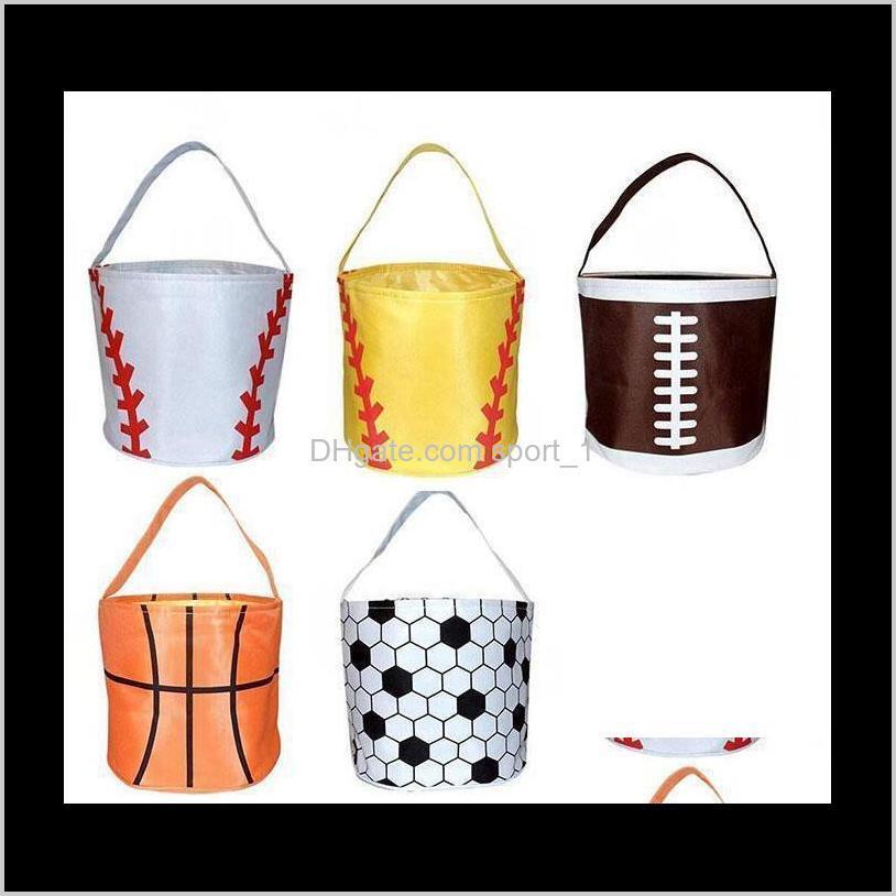 

Baskets Housekeeping Organization Home Garden Drop Delivery 2021 Easter Sport Canvas Football Basketball Baseball Soccer Softball Bucket Stor
