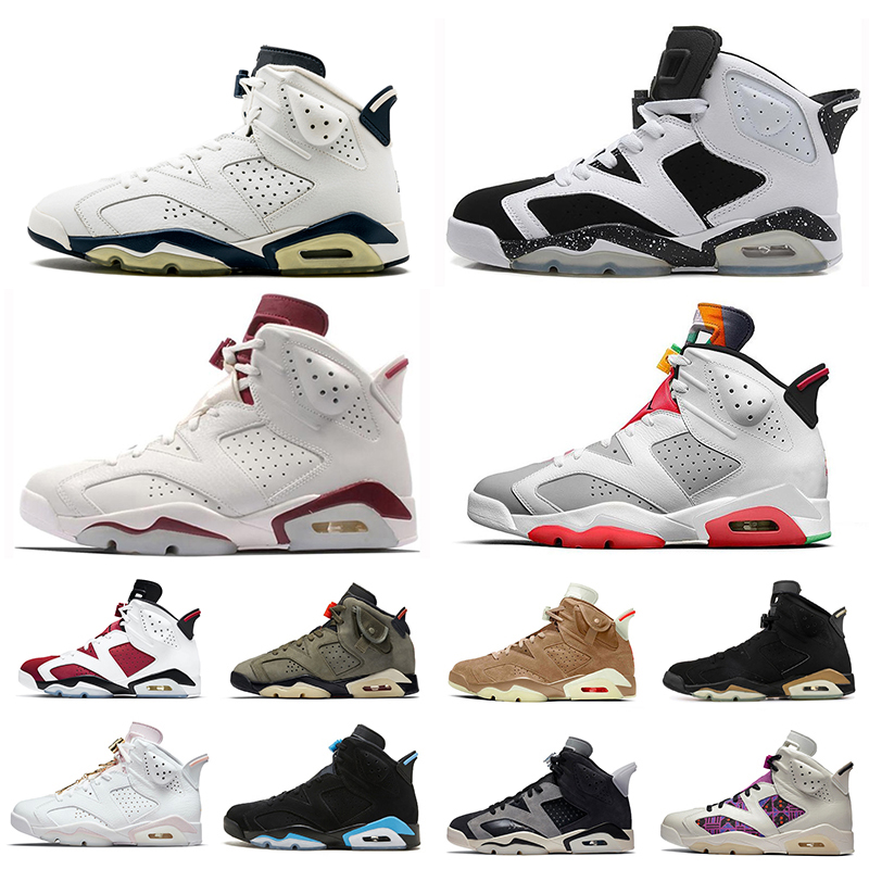 

Jumpman 6 6s mens basketball shoes sneakers Olive UNC Tech Chrome Marron Electric Green DMP Carmine Bordeaux PSG men outdoor trainers sports shoe Designer, Pay for box